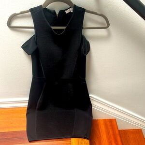 Parker dress XS scuba black mini w/shoulder straps